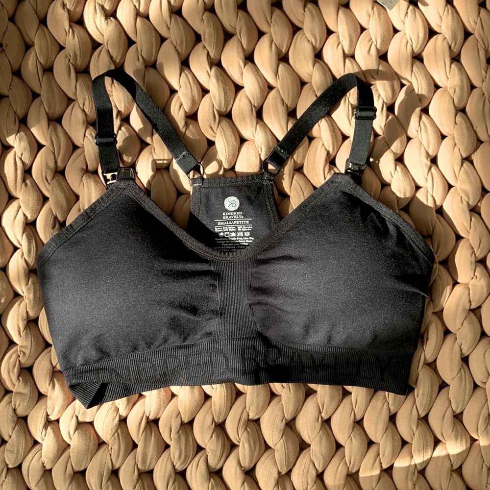 KINDRED BRAVELY Hands Free Pumping & Nursing Sports Bra Small